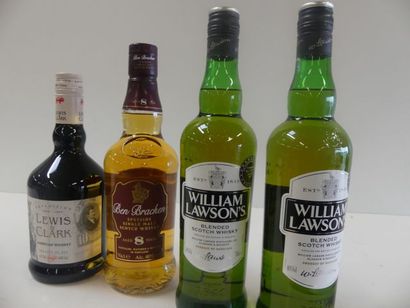 null Lot de 4 bouteilles : 1 Whisky Ben Brachen 8 ans d'âge Pur Malt Scotland (70...
