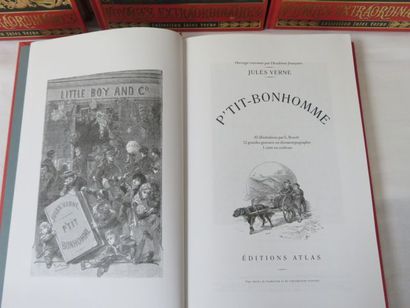 null Jules VERNE Lot de 5 volumes des éditions Atlas : "Un Capitaine de 15 ans",...