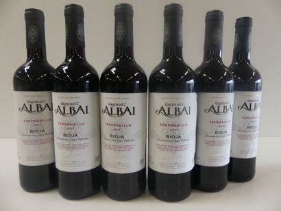 null 6 bouteills de Rioja Castillo de Albai Tempranillo Pajos de Rey 2017
