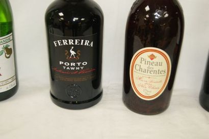null Lot d'alcools : liqueur Catalana, Porto, Pineau des Charentes, Poiret, Gama...