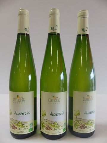null 3 bouteilles de Alsace Auxerrois Cleebourg issu de la Culture Bio 2012