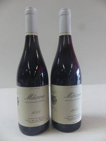 null 2 bouteilles de Bourgogne Rouge Macon Paul de la Ronce 2011
