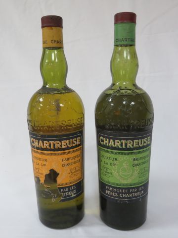 null Lot de 2 bouteilles de Chartreuse, 70 cl.