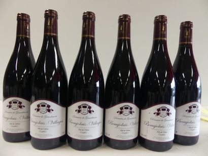 null 6 bouteilles de Domaine de Grandmont 2014 Beaujolais Village Elevage fût Ch...