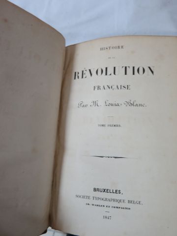 null Louis BLANC "La Révolution française". 12 tomes en 6 volumes. Bruxelles et Leipzig,...