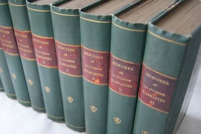 null "Mémoires de Madame La Duchesse d'Abrantès" Garnier, 10 volumes reliés.