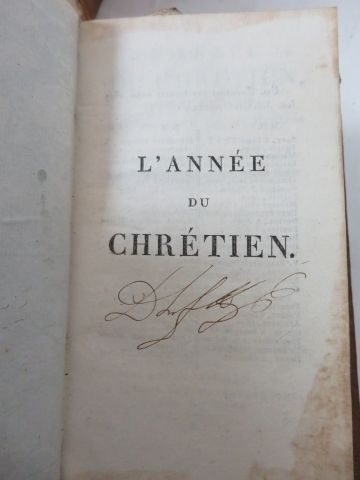 null 12 tomes de "L'année du Chrétien" Paris, 1811.