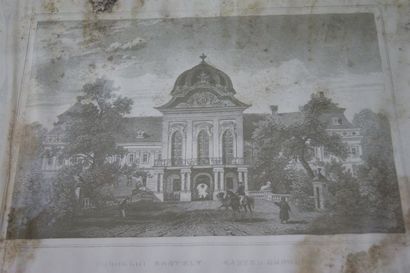 null Petit lot de pièces encadrées, comprenant une planche de botanique, des gravures,...