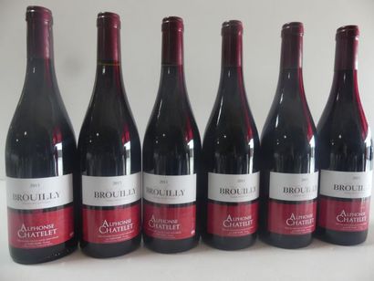 null 6 bouteilles de Brouilly 2015 Alphonse Chatelet Cru du Beaujolais