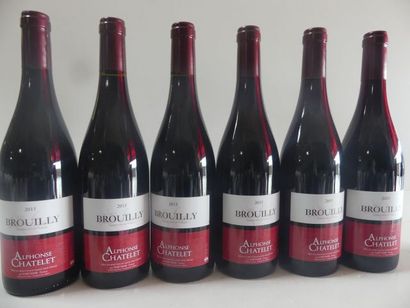 null 6 bouteilles de Brouilly 2015 Alphonse Chatelet Cru du Beaujolais