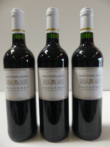 null 3 bouteilles de Faugères 2016 Sauveplaine Rouge - Vinification traditionnelle...