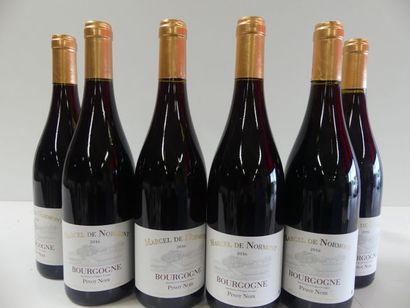 null 6 bouteilles de Bourgogne Pinot Noir 2016 Marcel de Normont
