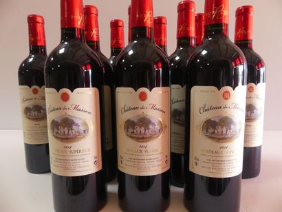 null 12 bouteilles de Château du Masson 2014 AOC Bordeaux Supérieur Récoltant Vignobles...