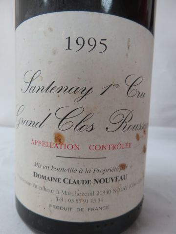 null 3 bouteilles de Santenay, Grand Clos Rousseau, 1995. (els)