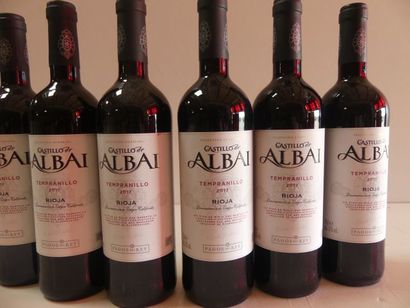 null 6 bouteilles de Rioja Castillo de Albai Tempranillo 2017 Pagos del Rey Origine...