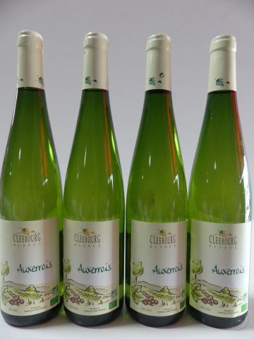 null 4 bouteilles d'Alsace 2012 Auxerrois La Cave de Cleebourg vin issu de la culture...