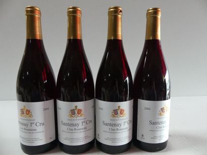 null 4 bouteilles de Santenay 1er Cru 2004 Le Clos Rousseau Romuald Valot