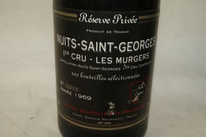 null 4 Bouteilles de Nuits-Saint-Georges "Les Murgers" , Lionel Dufour , 1969 ( lb),...
