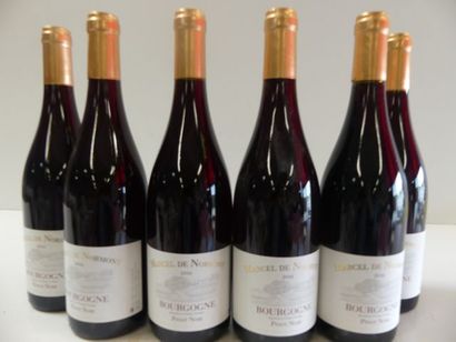 null 6 bouteilles de Bourgogne Pinot Noir Marcel de Normont 2016