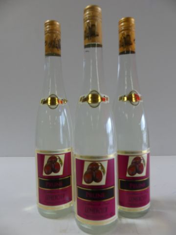null 3 bouteilles d'Eau de Vie de Prune Le Plaisir du Fruit Lemercier 70 cl 40 %...