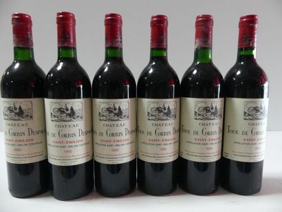 null 6 bouteilles de Saint Emilion, Château Tour Corbin d'Espagne, 1989