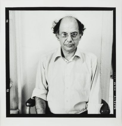 MARC TRIVIER (NÉ EN 1960) 
Allen Ginsberg, 1982
Tirage argentique.
Zilverdruk.
42...