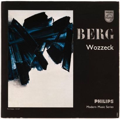 Pierre SOULAGES (né en 1919) 
Berg. Wozzeck,1961.
Pochette illustrée par Pierre Soulages... Gazette Drouot