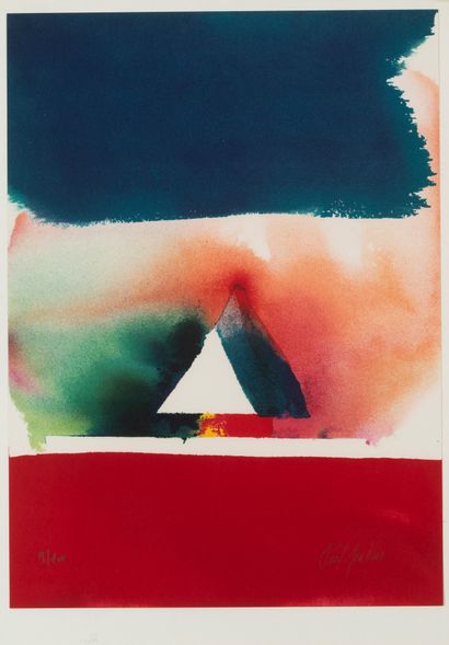 Paul JENKINS (1923-2012) Phénoména, 1990. Lithographie en couleurs. Signée et numérotée...
