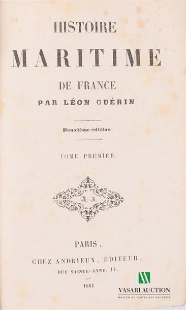 null GUERIN Léon - Histoire maritime de France (deuxième édition) - Paris Chez Andrieux...