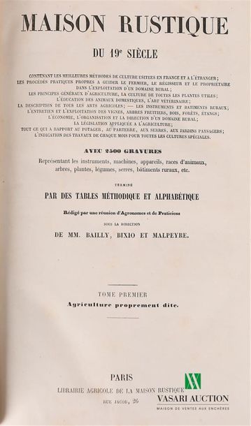 null BAILLY, BIXIO ET MALPEYRE - Maison rustique du 19° siècle - Paris Librairie...