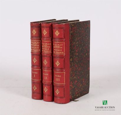 null LE PLAY F. - La réforme sociale en France - Paris E. Dentu 1867 - trois volumes...