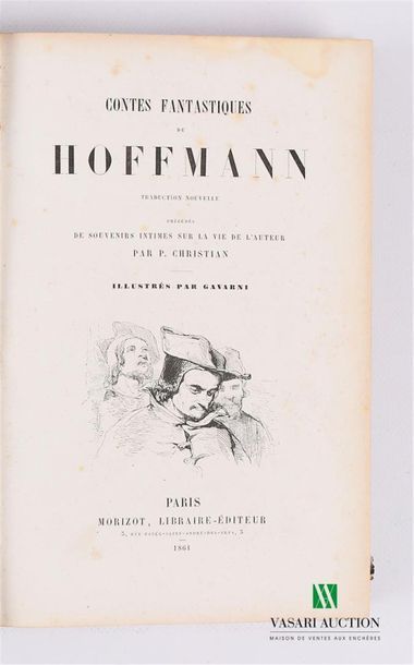 null HOFFMANN - Contes fantastiques - Paris Morizot 1861 - un volume in-8 - reliure...