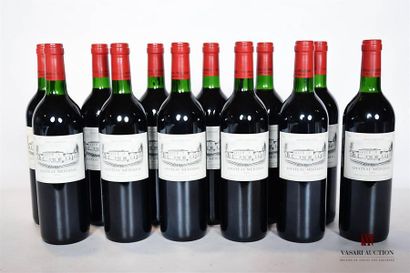 null 12 bouteilles	CHÂTEAU MERISSAC	St Emilion	1993
	Et. impeccables. N : bas goulot/...
