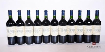 null 11 bouteilles	VIEUX CHÂTEAU BOURGNEUF	Pomerol	1997
	Et. bonnes (1 un peu griffée)....