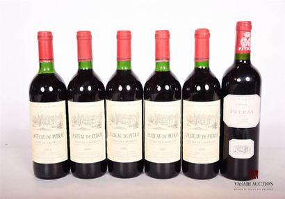 null 6 bouteilles	CHÂTEAU DE PITRAY	Côtes de Castillon	
	1 bouteille de 2005, 5 bouteilles...