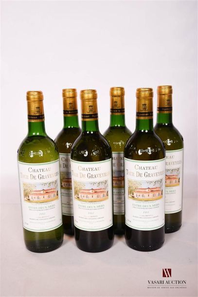 null 6 Bouteilles	Château TOUR DE GRAVEYRES	Entre Deux Mers	1993
	Et. impeccables....