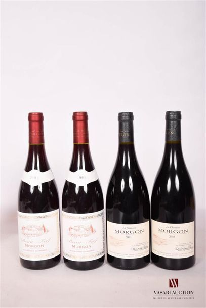 null Lot de 4 blles comprenant :		
2 Bouteilles	MORGON La Chanaise mise Domaine Piron		2003
2...