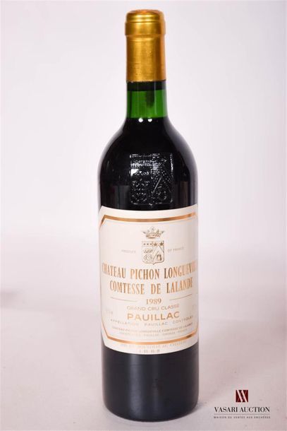 null 1 Bouteille	Château PICHON LALANDE	Pauillac GCC	1989
	Et. impeccable. N : bas...