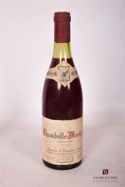 null 1 Bouteille	CHAMBOLLE MUSIGNY mise Domaine G. Roumier & Fils		1970
	Et. tachée....
