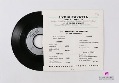 null LYDIA ZAVATTA - Joue de la trompette et chante
1 Disque 45T sous pochette cartonnée
Label...
