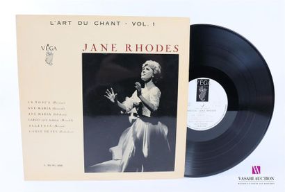 null JANE RHODES - L'art du chant Vol 1 
1 Disque 33T sous pochette cartonnée 
Label...