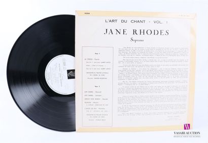 null JANE RHODES - L'art du chant Vol 1 
1 Disque 33T sous pochette cartonnée 
Label...