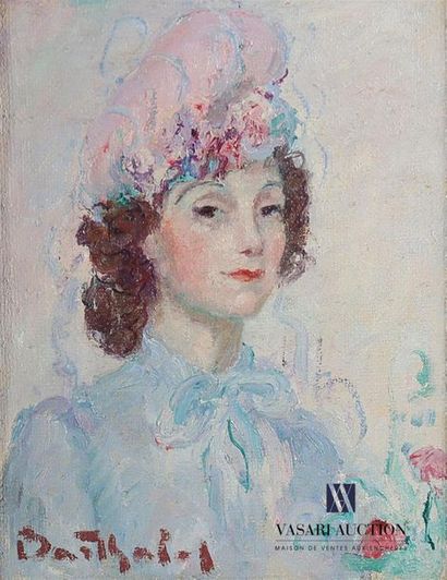 null BARTHALOT (XXème siècle)
Portrait de femme au chapeau
Huile sur toile
Signée...