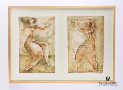 null HOVANESJAN Harut (XXème siècle), d'après
Femmes dansant aux grappes de raisin
Deux...