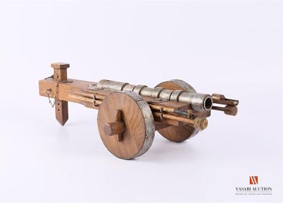 null Bombarde (maquette type arsenal), canon sur affût - tube acier de 220 mm - avec...