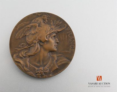 null Syndicat de l'industrie du cuir de la région du Nord - Médaille bronze, 50 mm,...