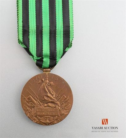 null Médaille commémorative de la guerre 1870-1871, gros module gravée par Georges...