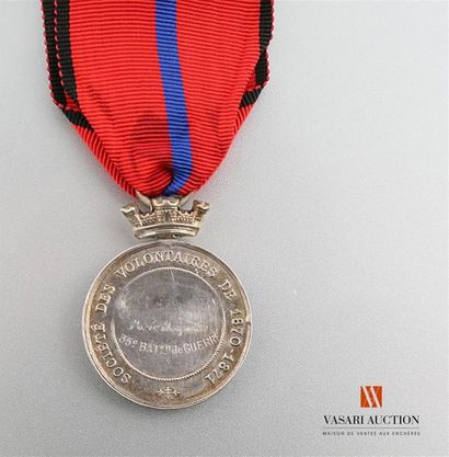 null Que nul ne me touche, Société des volontaires de 1870-1871 - Médaille associative,...