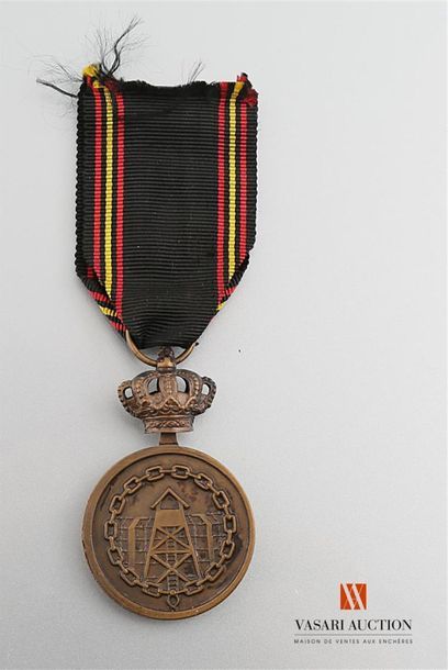 null Belgique - Médaille du prisonnier de guerre 1940-1945 ruban avec une barrete...