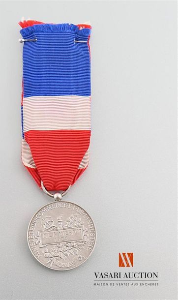null France - Médaille du travail du ministère du commerce et de l'industrie, 1925,...